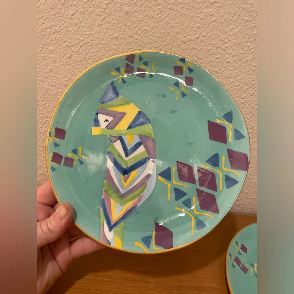 Hand painted Salad Plate set of 12